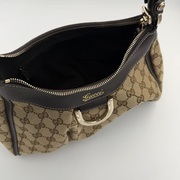 Gucci GG Canvas Abbey Brown Shoulder Bag