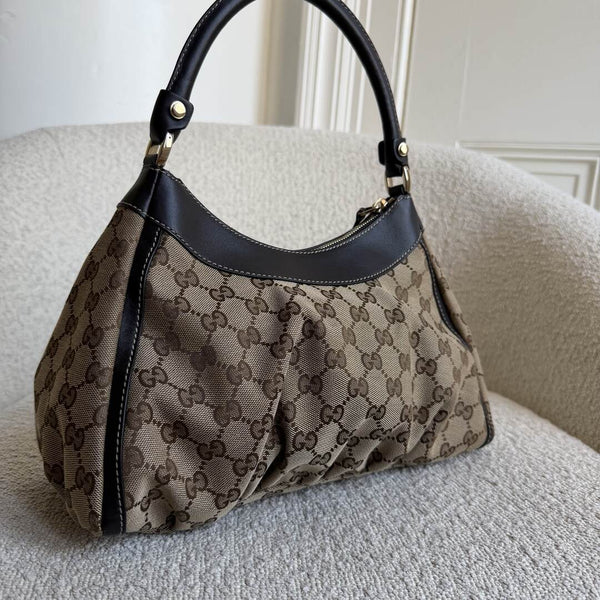 Gucci GG Canvas Abbey Brown Shoulder Bag