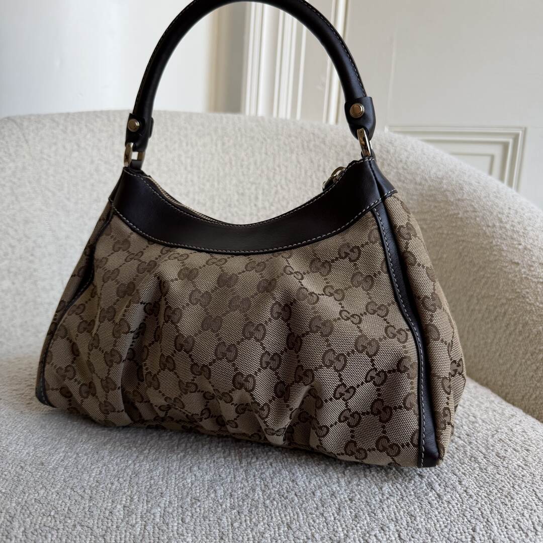 Gucci GG Canvas Abbey Brown Shoulder Bag
