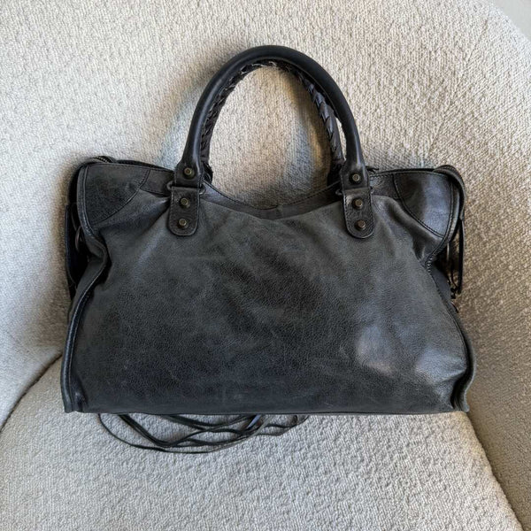 2009 Balenciaga The City Leather Black Bag