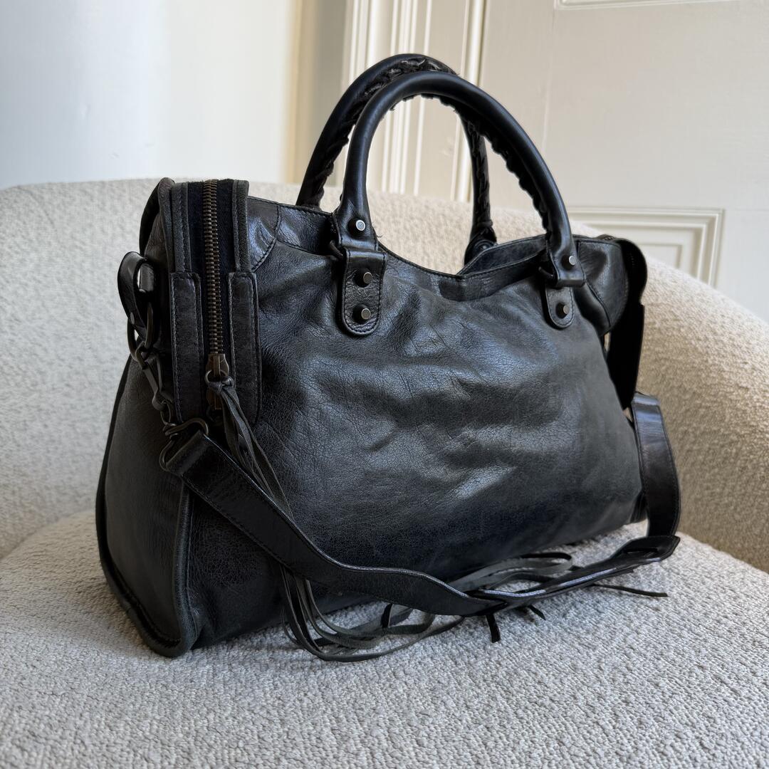 2009 Balenciaga The City Leather Black Bag
