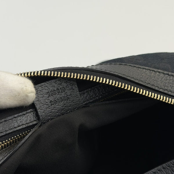Gucci GG Canvas Black Hobo Shoulder Bag