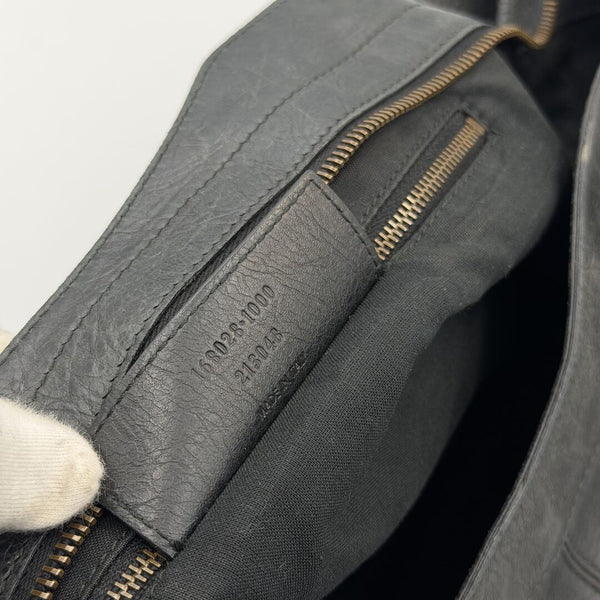 2003 Balenciaga Motocross Classic City Black Leather Handbag