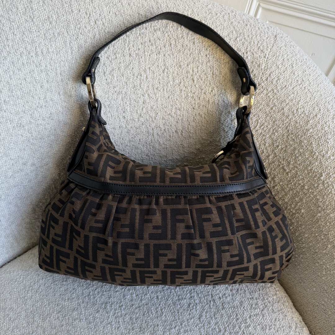 Fendi Zucca Chef Brown Shoulder Bag