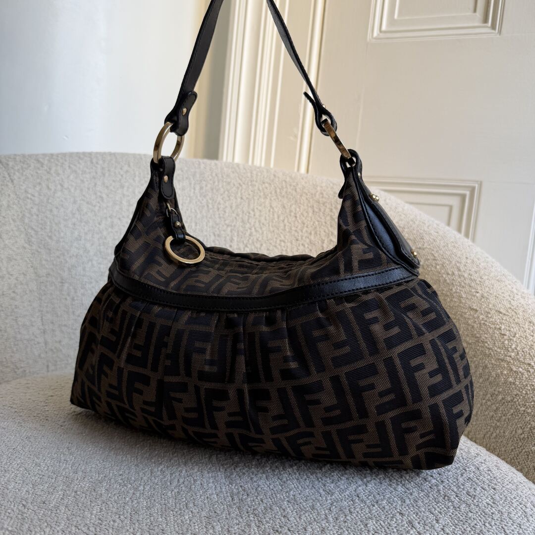 Fendi Zucca Chef Brown Shoulder Bag