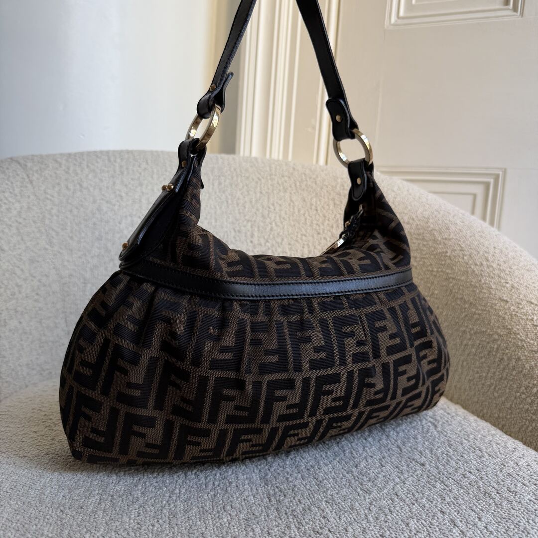 Fendi Zucca Chef Brown Shoulder Bag