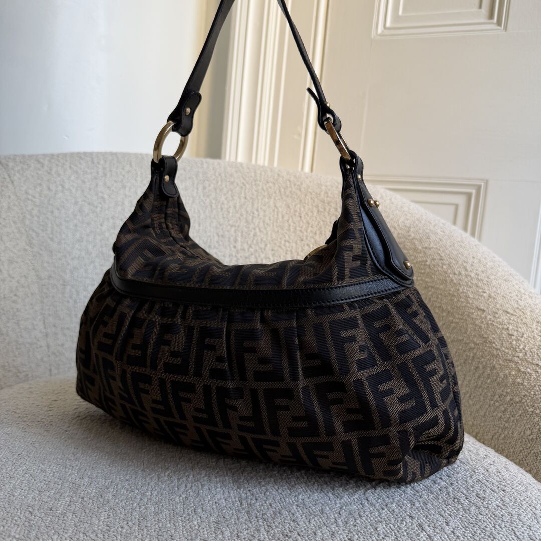 Fendi Zucca Chef Brown Shoulder Bag