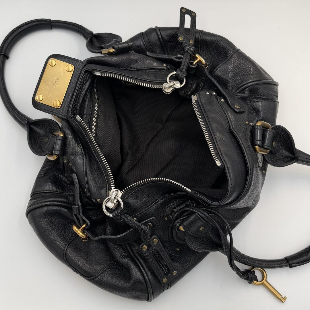 Chloe Paddington Leather Black Handbag