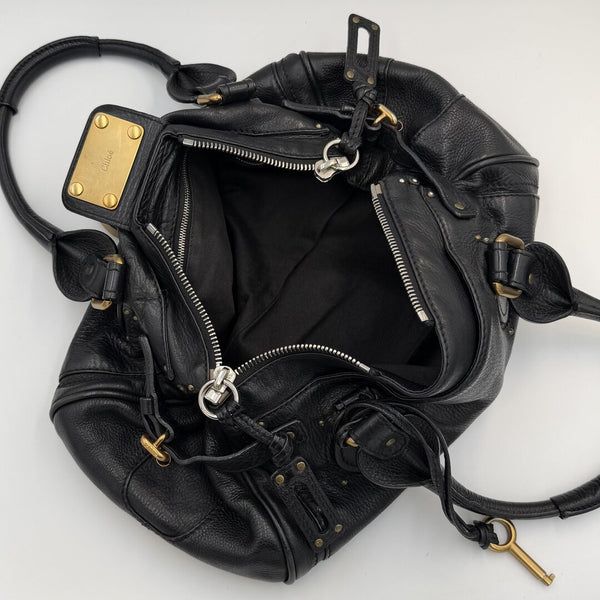 Chloe Paddington Leather Black Handbag