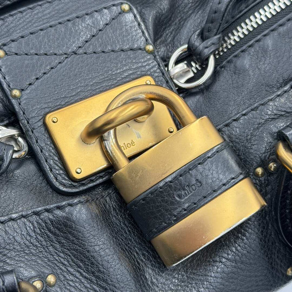 Chloe Paddington Leather Black Handbag