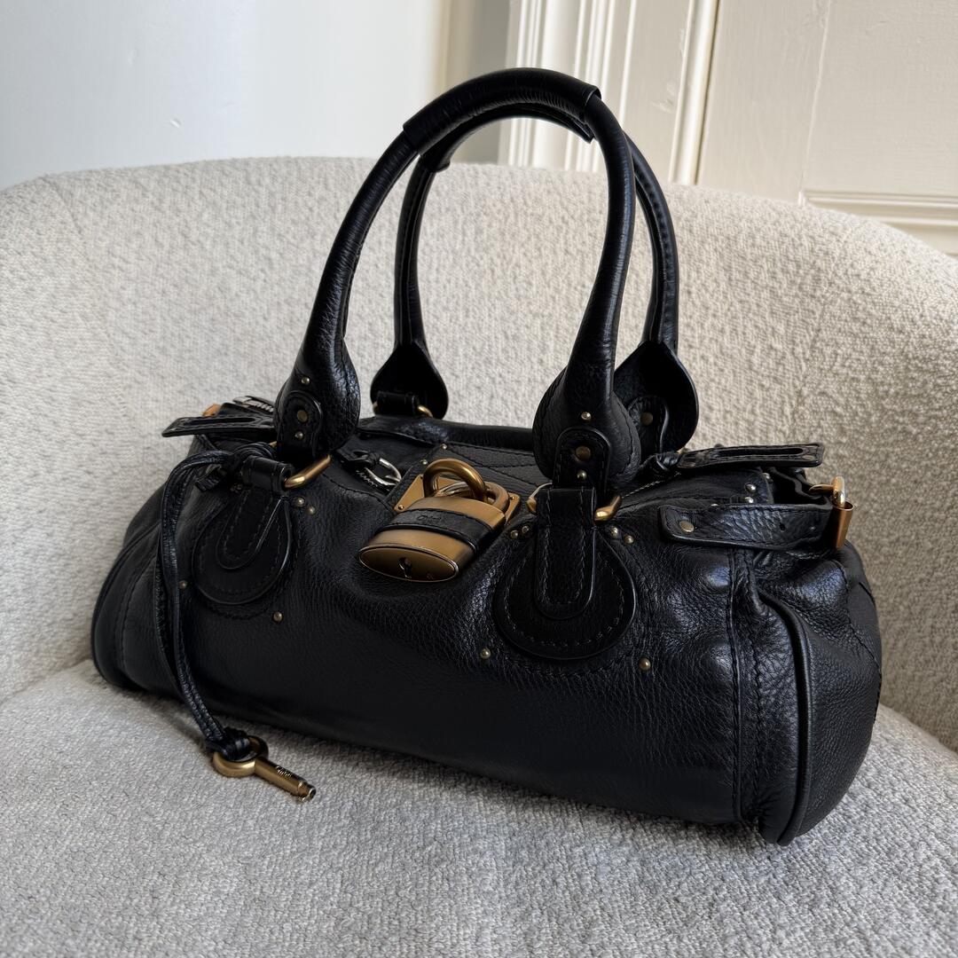 Chloe Paddington Leather Black Handbag