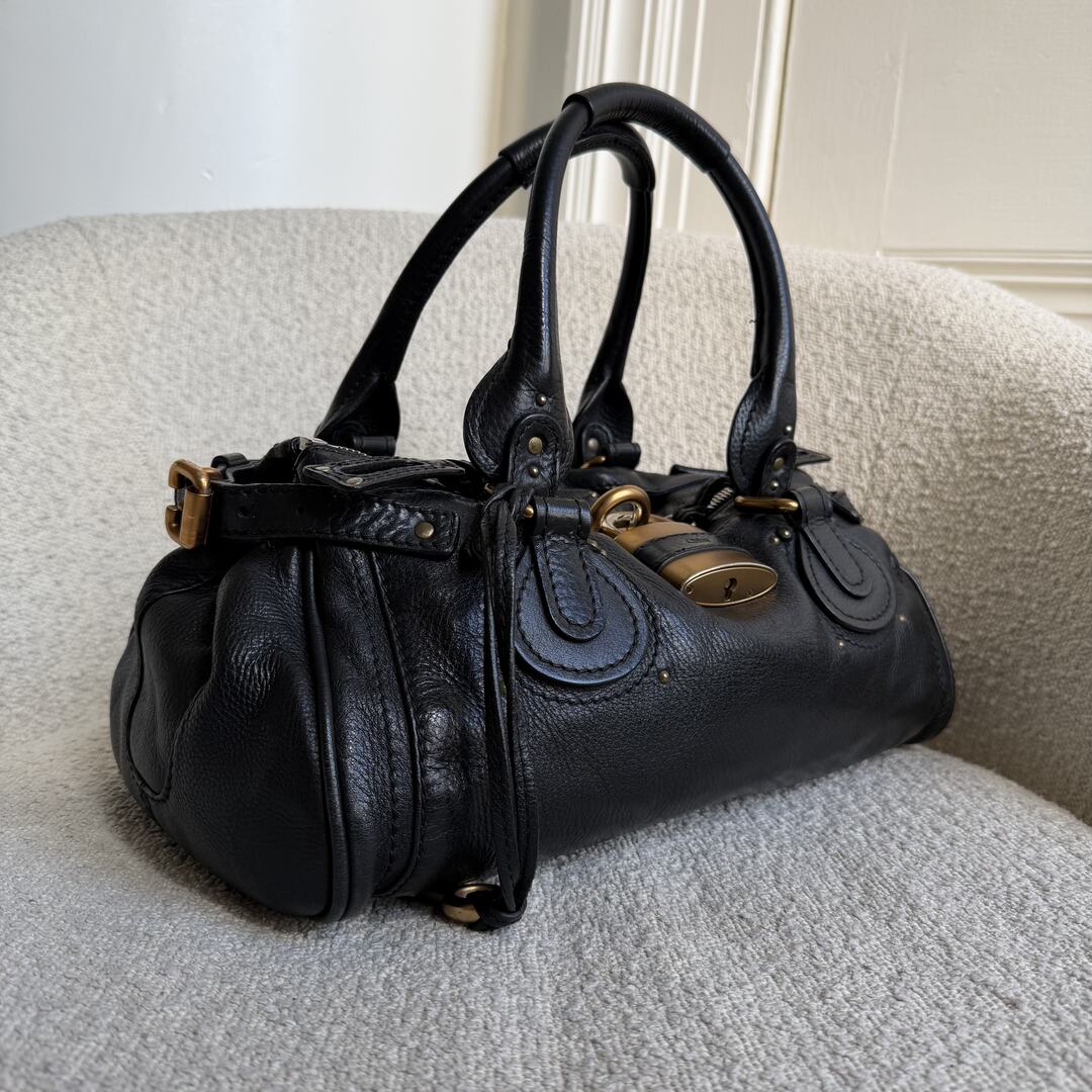 Chloe Paddington Leather Black Handbag