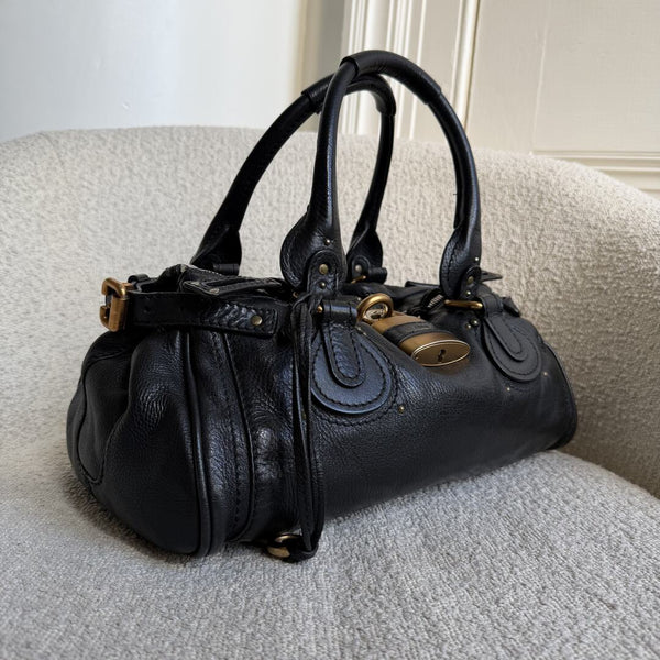 Chloe Paddington Leather Black Handbag