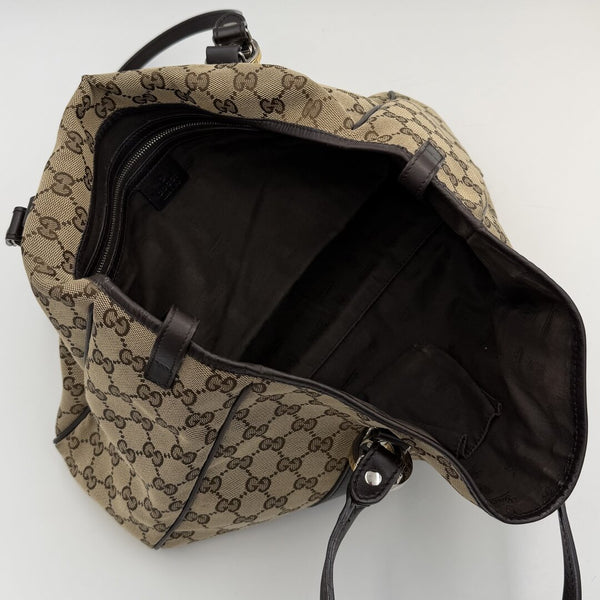 Gucci GG Twins Black Leather Tote Bag