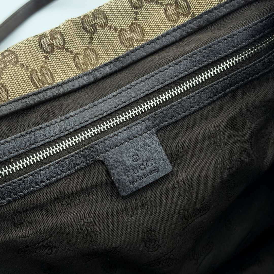 Gucci GG Twins Black Leather Tote Bag