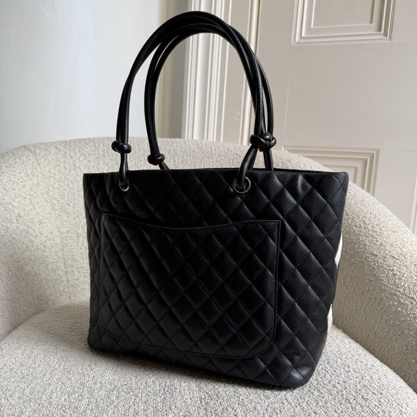 2005 Chanel Cambon Quilted Black Tote Bag