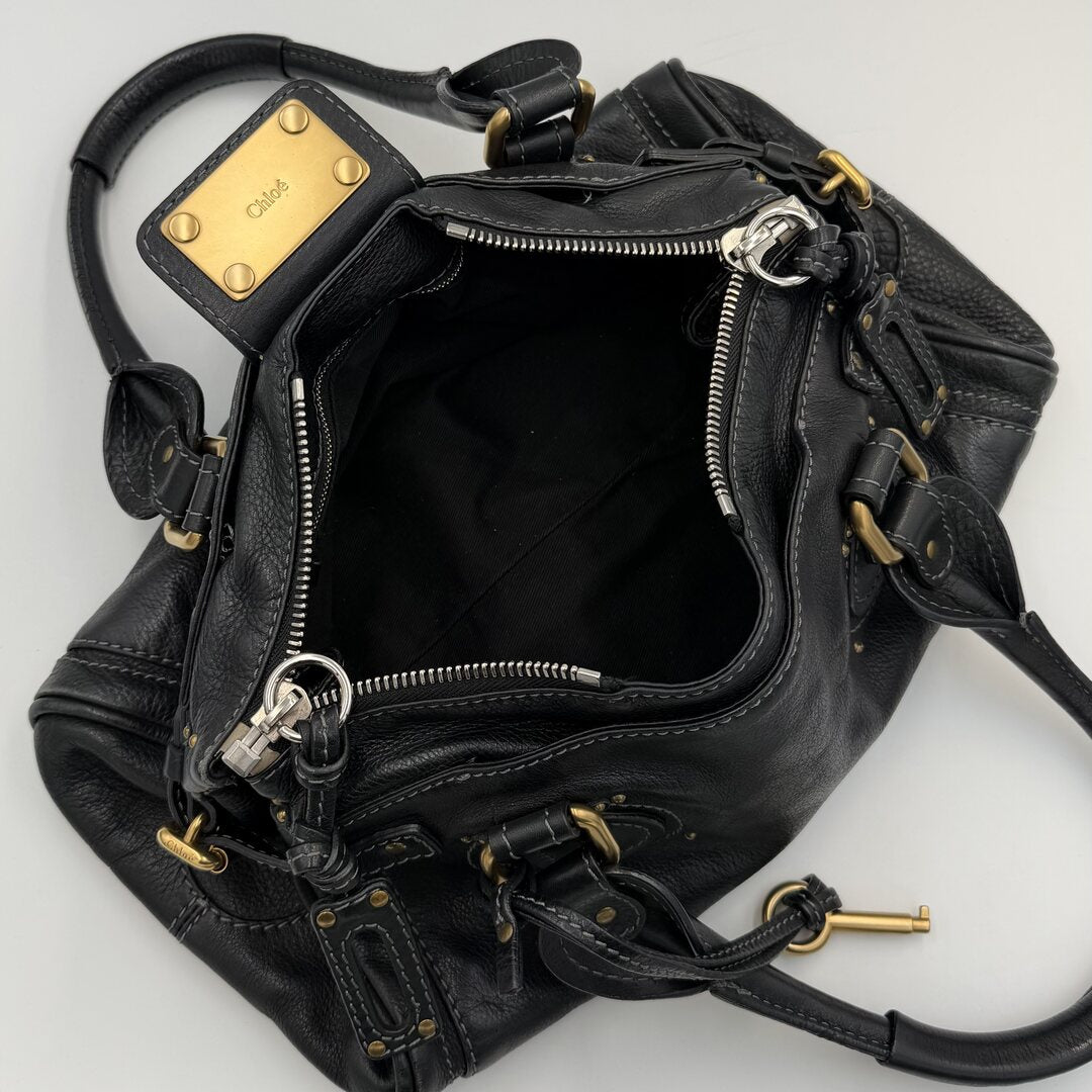 Chloe Paddington Leather Black Handbag