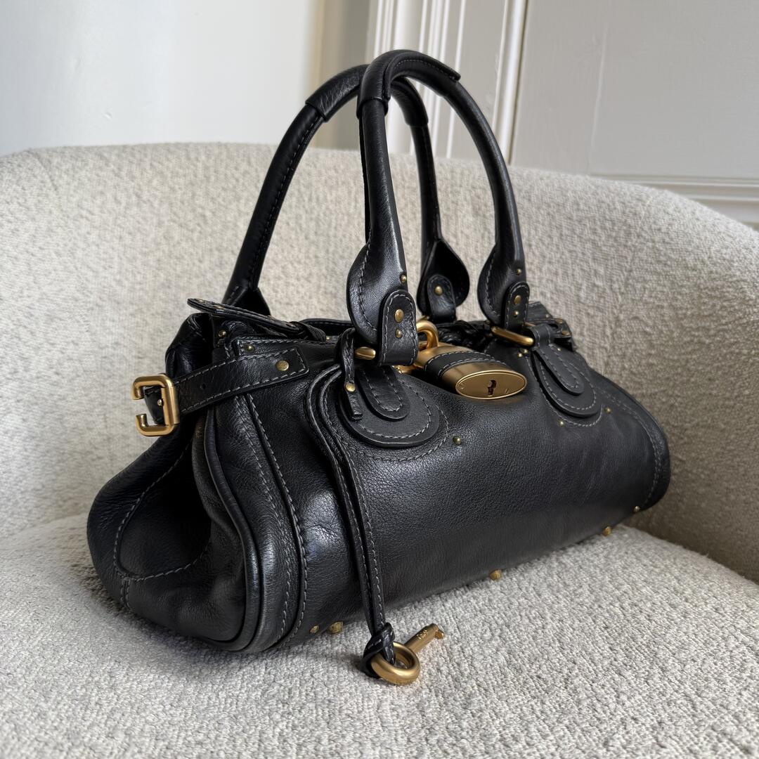 Chloe Paddington Leather Black Handbag