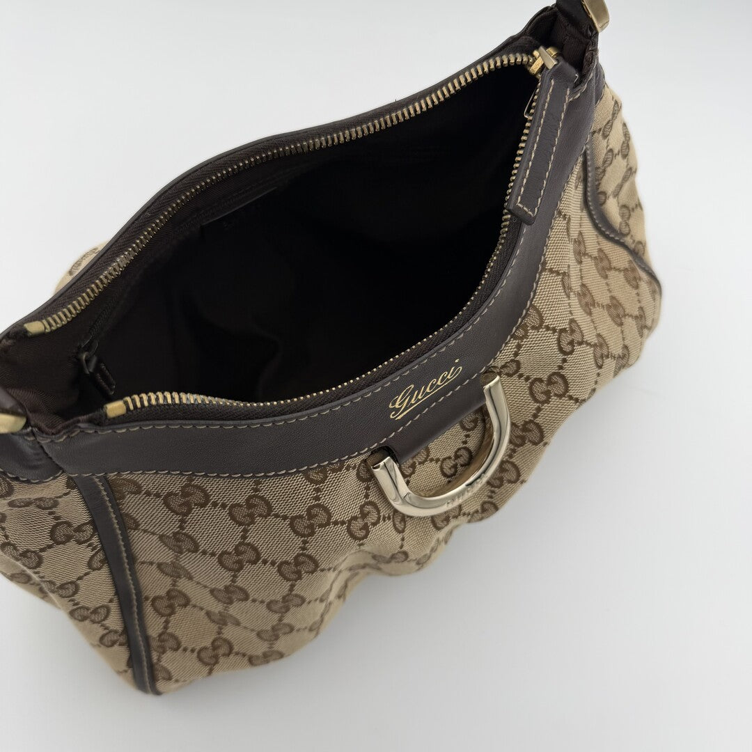 Gucci GG Canvas Abbey Brown Shoulder Bag
