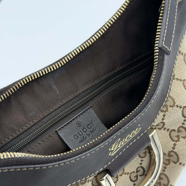 Gucci GG Canvas Abbey Brown Shoulder Bag
