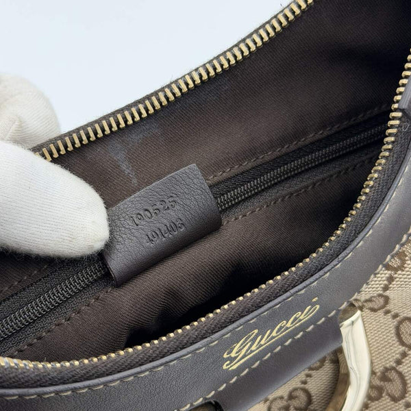 Gucci GG Canvas Abbey Brown Shoulder Bag