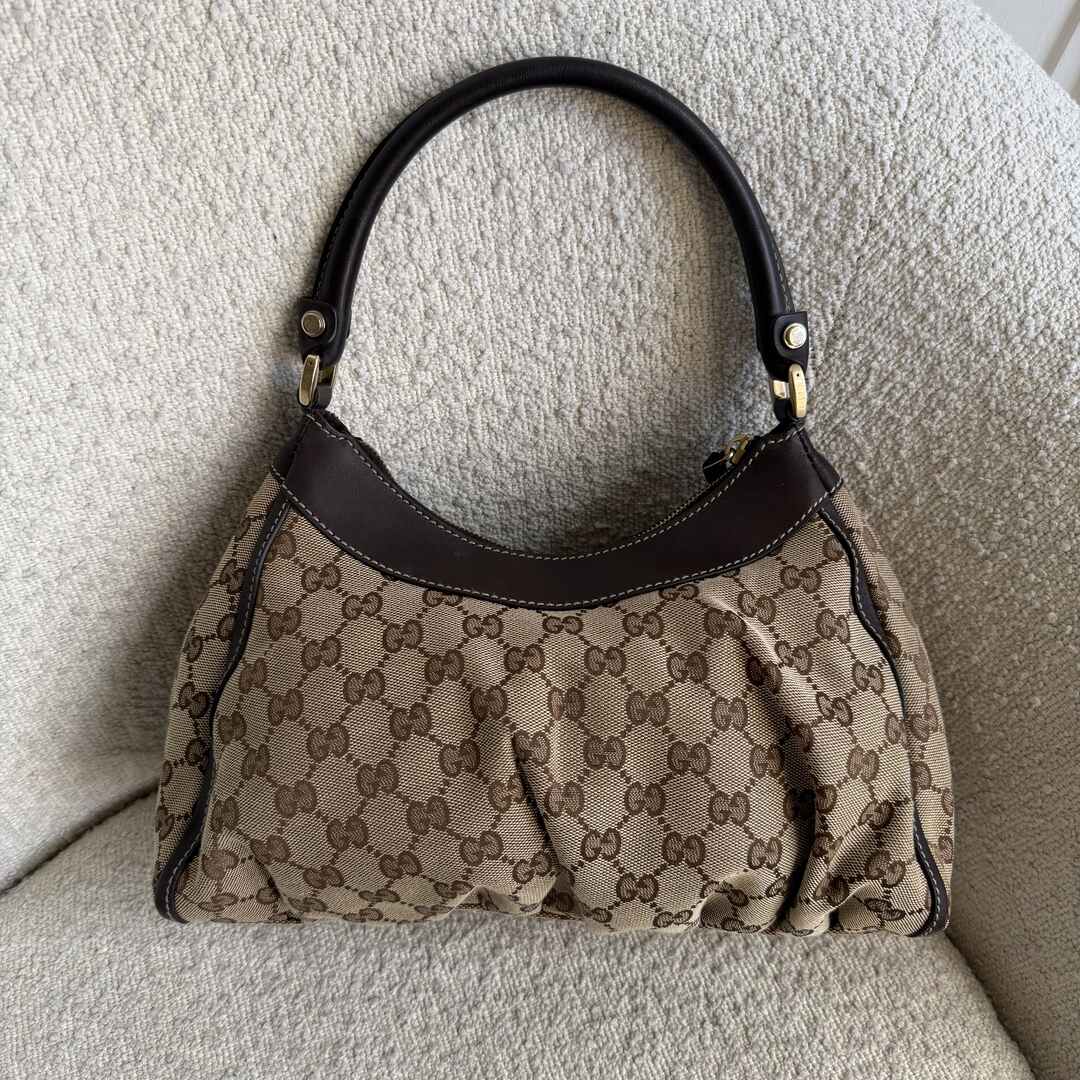 Gucci GG Canvas Abbey Brown Shoulder Bag