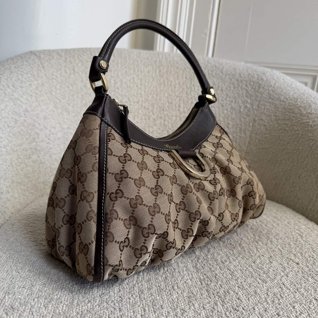 Gucci GG Canvas Abbey Brown Shoulder Bag