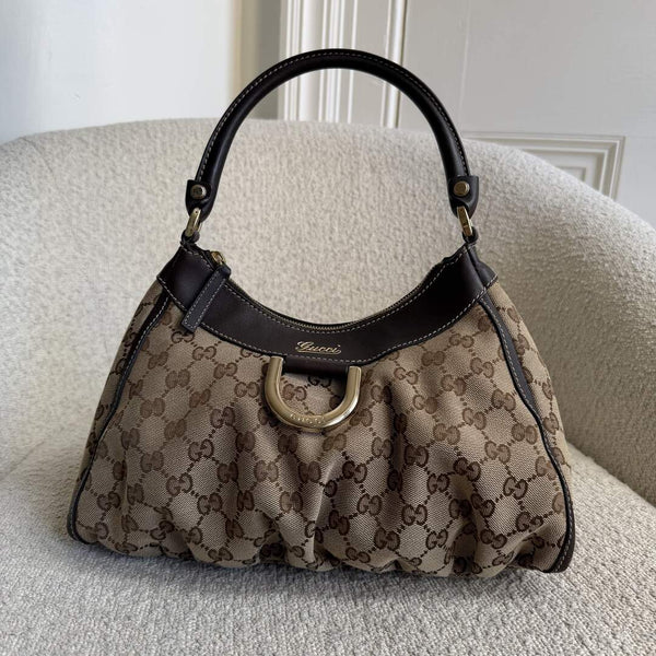 Gucci GG Canvas Abbey Brown Shoulder Bag