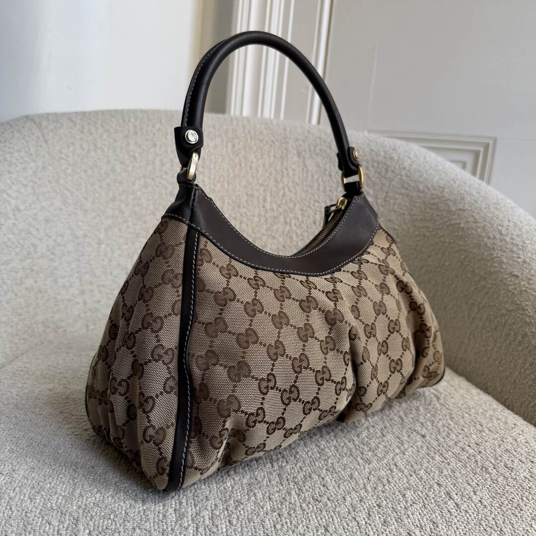 Gucci GG Canvas Abbey Brown Shoulder Bag