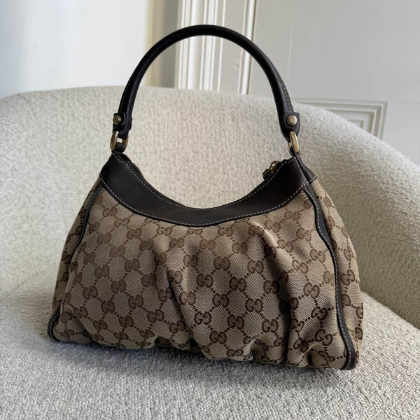 Gucci GG Canvas Abbey Brown Shoulder Bag