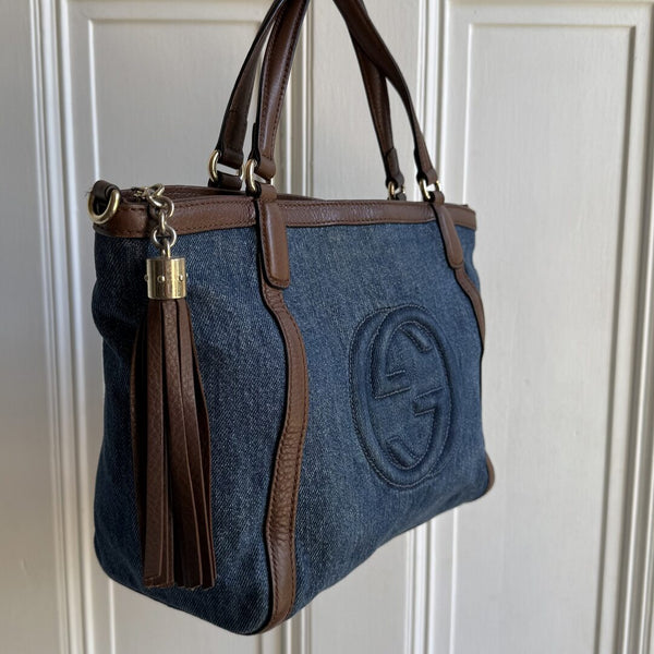 Gucci Soho Denim Tote Bag