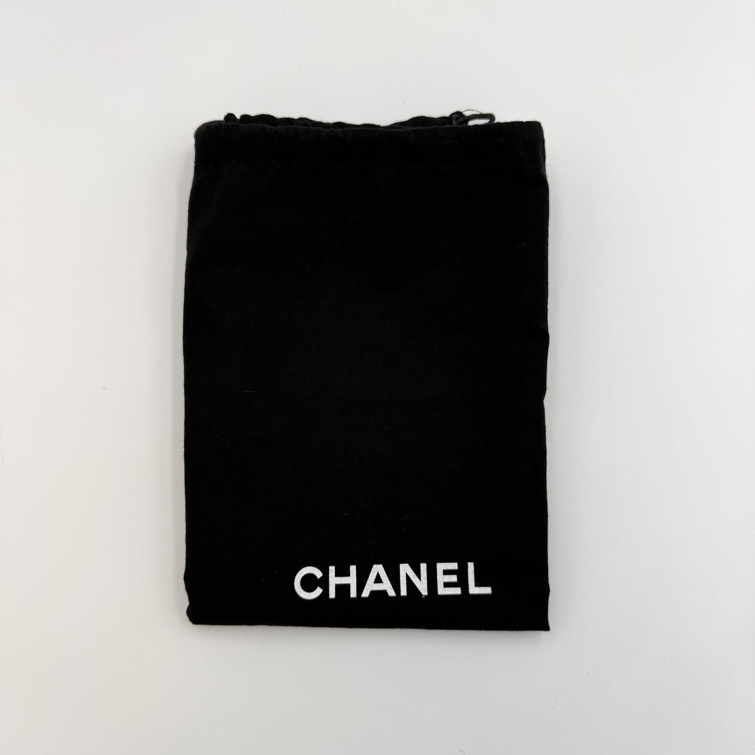 2008 Chanel CC Black Matelasse Silver Chain Flap Shoulder Bag