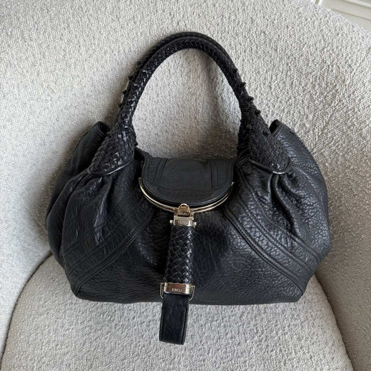 Fendi Spy Black Leather Handbag