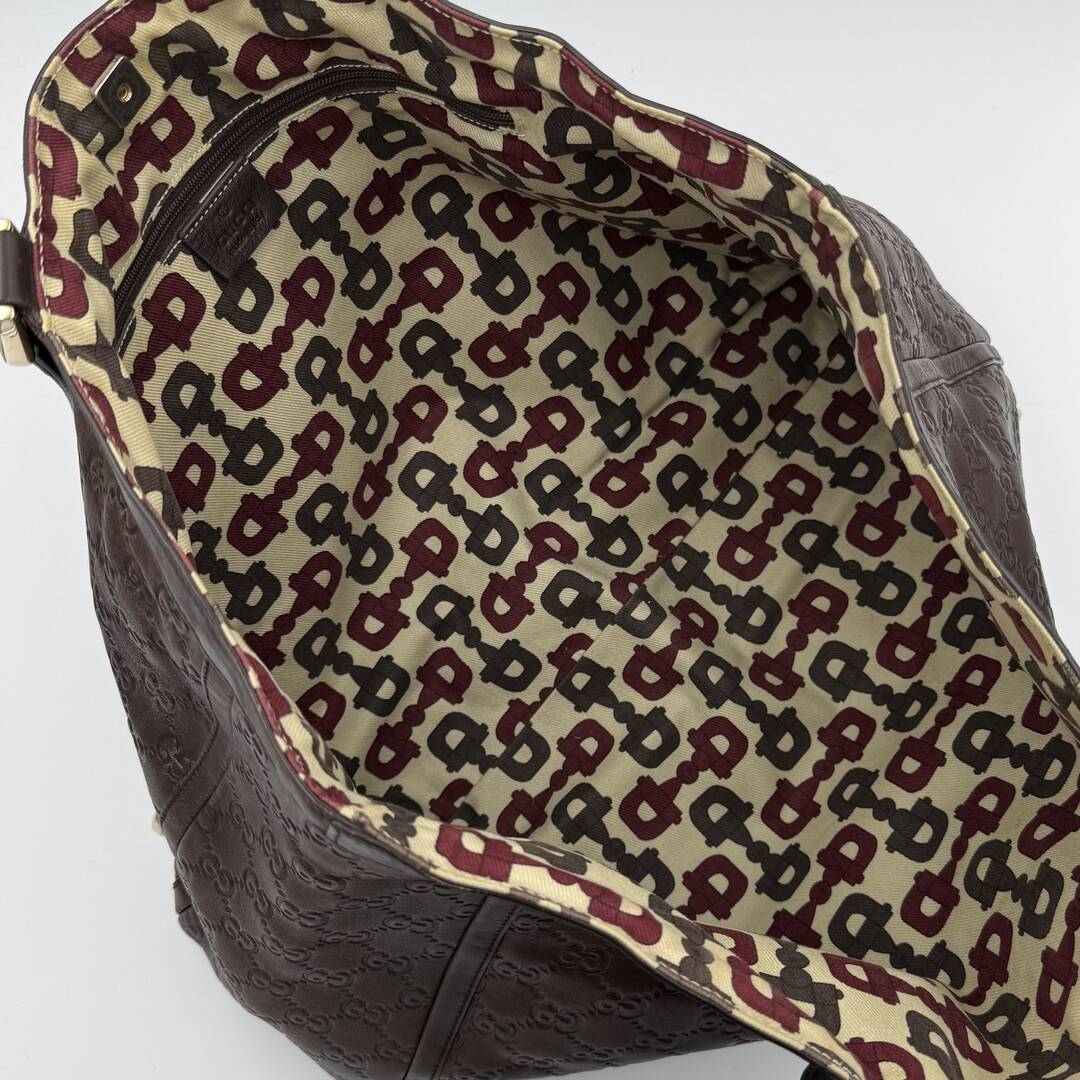 Gucci Guccissima Abbey Leather Brown Tote Bag