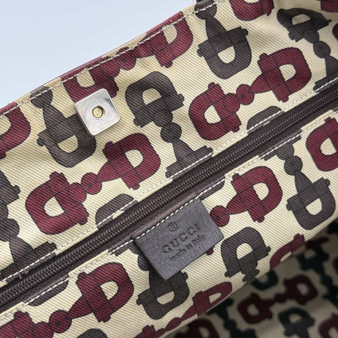 Gucci Guccissima Abbey Leather Brown Tote Bag
