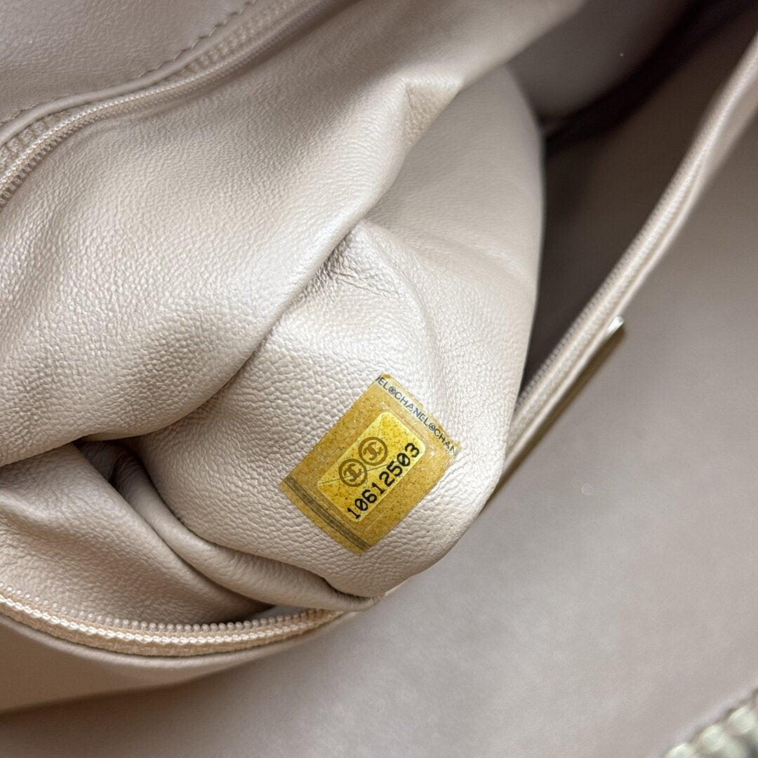 2006 Chanel Lux Ligne Bowler Gold Shoulder Bag