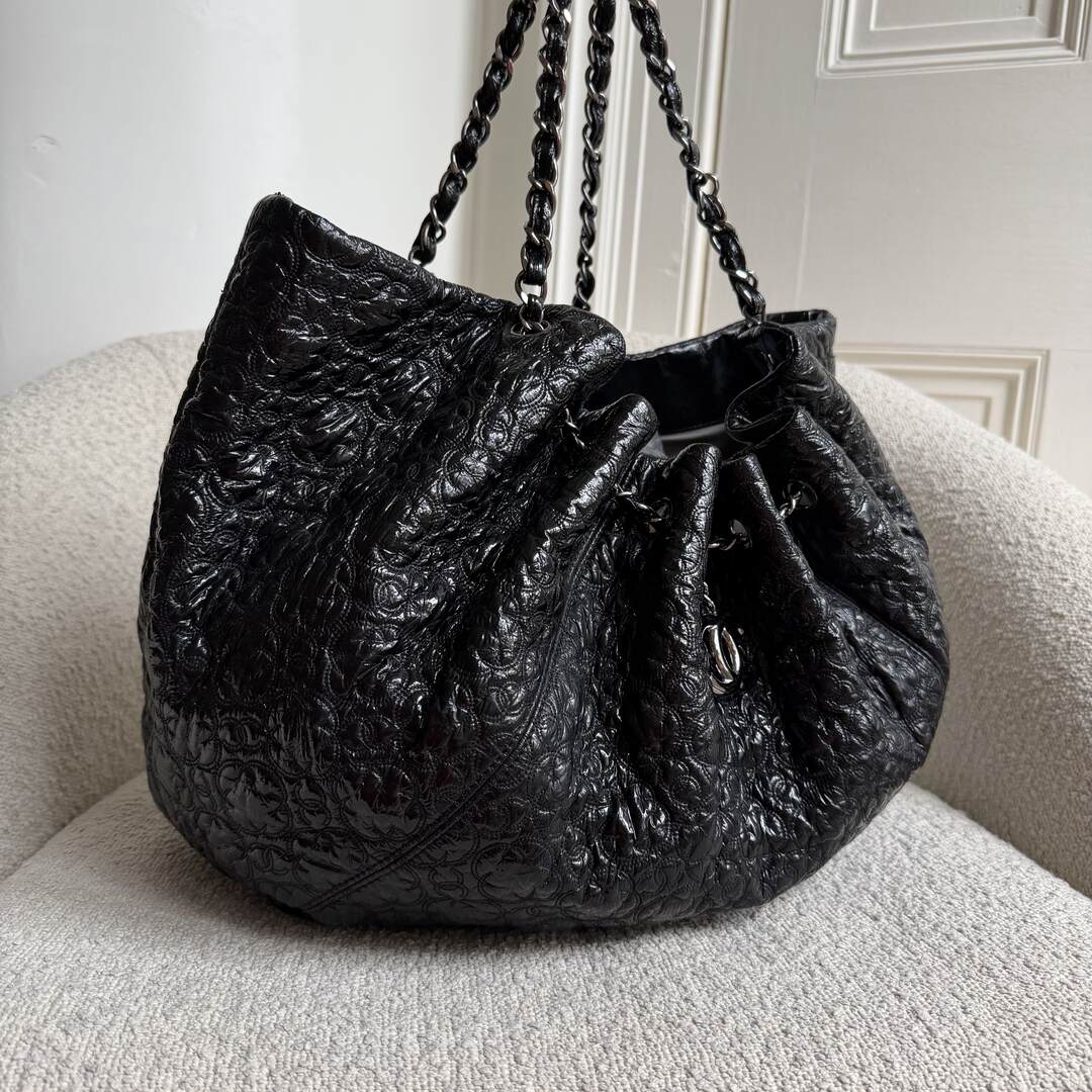 Chanel Rock In Moscou Cabas Hobo Chain Black Tote Bag