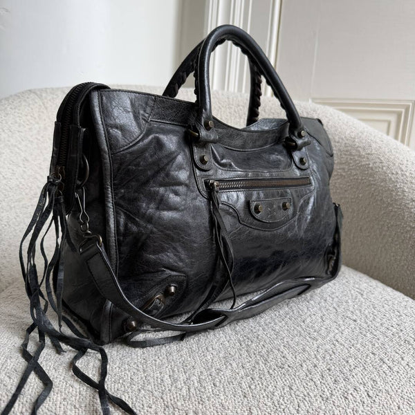 2006 Balenciaga The City Leather Black Bag