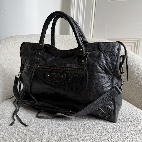 2006 Balenciaga The City Leather Black Bag