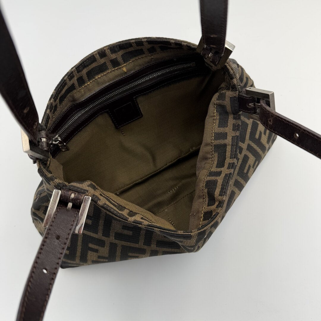 Fendi Mamma Baguette Zucca Shoulder Bag