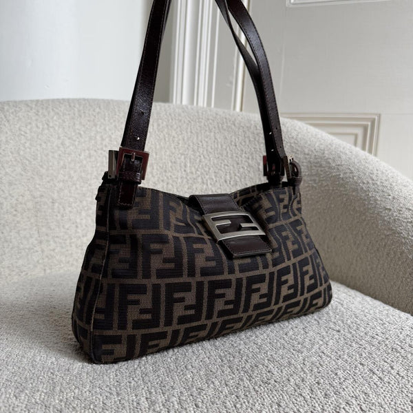Fendi Mamma Baguette Zucca Shoulder Bag
