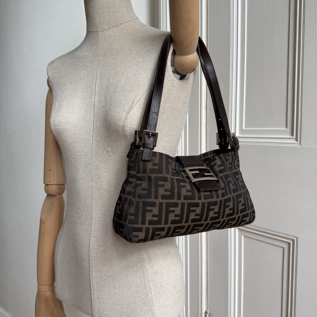Fendi Mamma Baguette Zucca Shoulder Bag