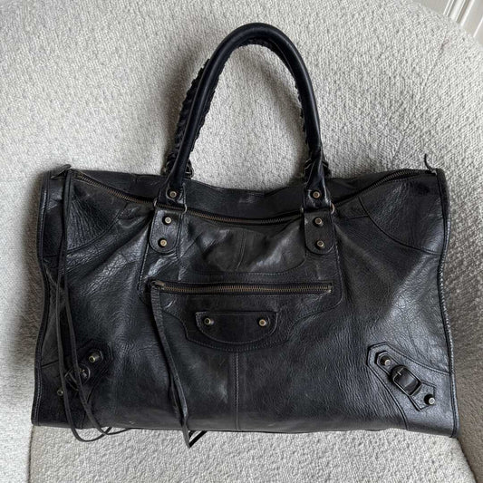 2010 Balenciaga Classic The Work Leather Black Shoulder Bag