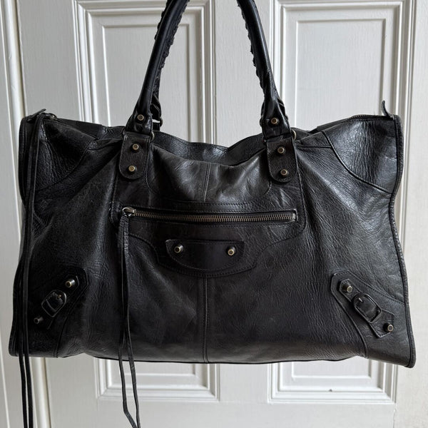 2010 Balenciaga Classic The Work Leather Black Shoulder Bag
