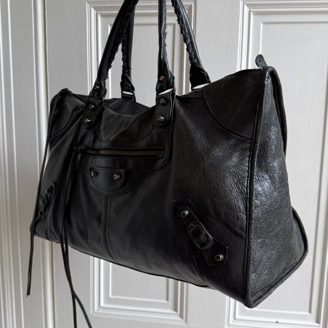 2010 Balenciaga Classic The Work Leather Black Shoulder Bag
