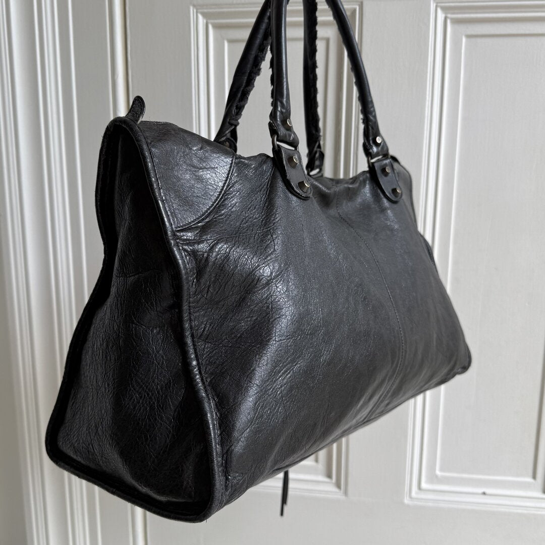 2010 Balenciaga Classic The Work Leather Black Shoulder Bag