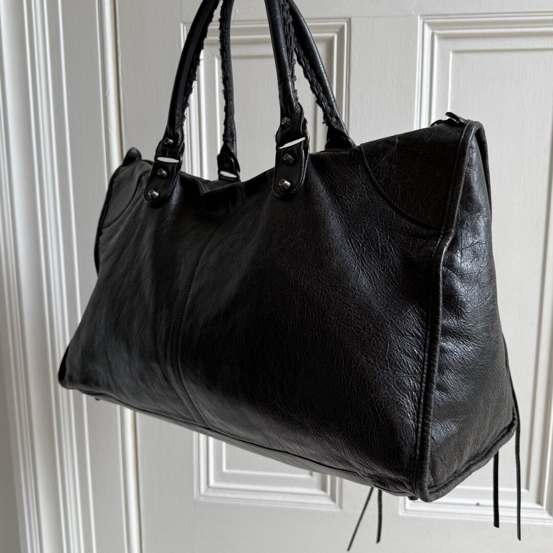 2010 Balenciaga Classic The Work Leather Black Shoulder Bag