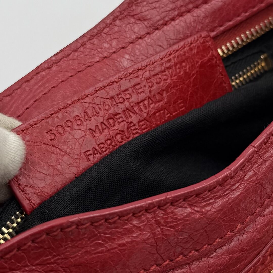 2015 Balenciaga Mini City Leather Red Handbag