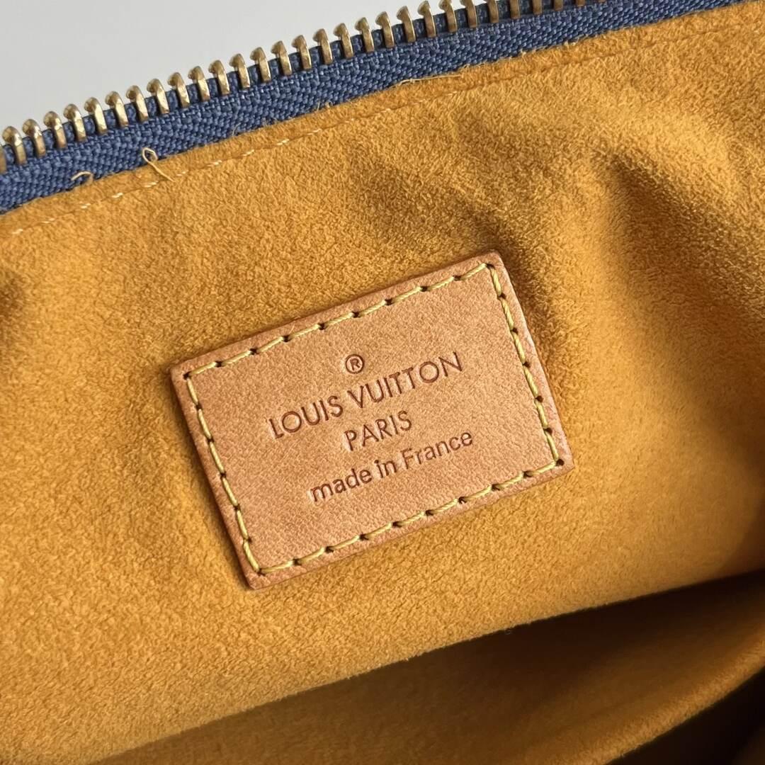 Louis Vuitton Blue Denim Baggy PM Shoulder Bag