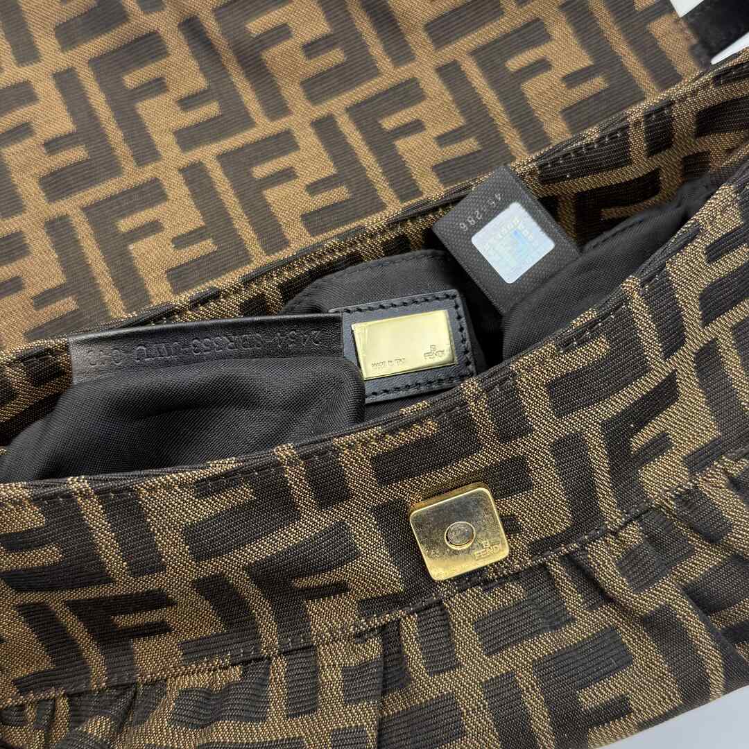 Fendi Zucca Flap Shoulder Bag